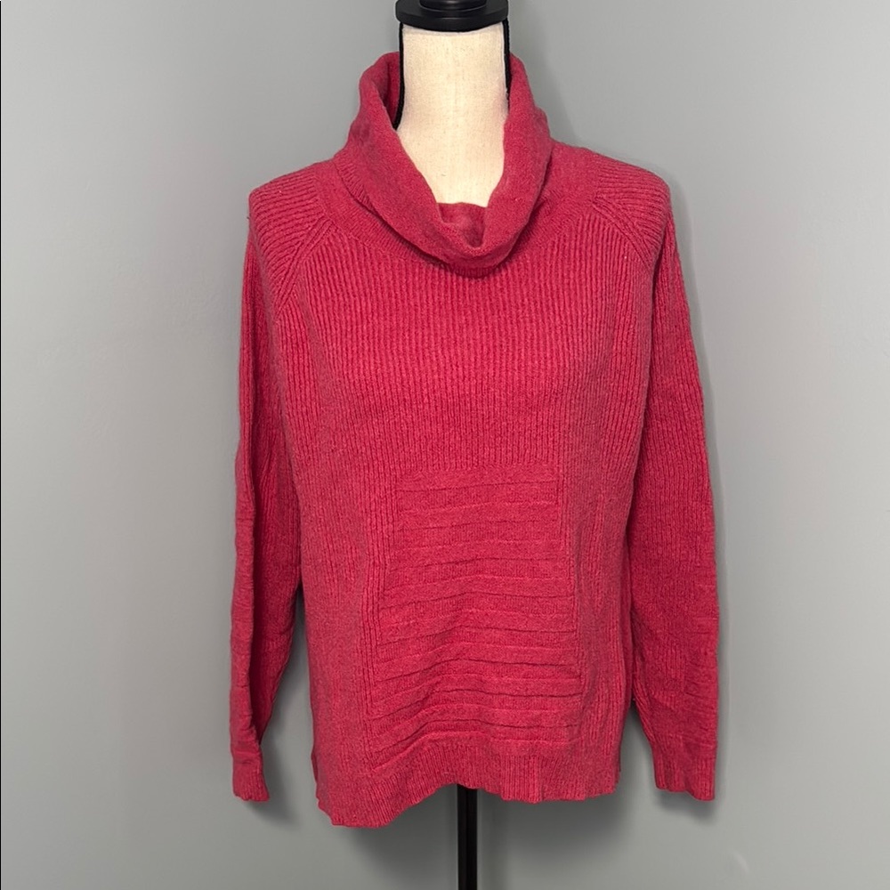 Sundance Women’s Pink Cowl Neck Lambswool Sweater Sz XL